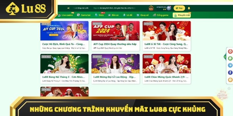 Những chương trình khuyến mãi Lu88 cực khủng 